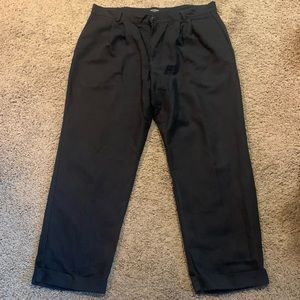 Men’s Black Dockers Khakis Cuffed Classic Fit 40 x 30